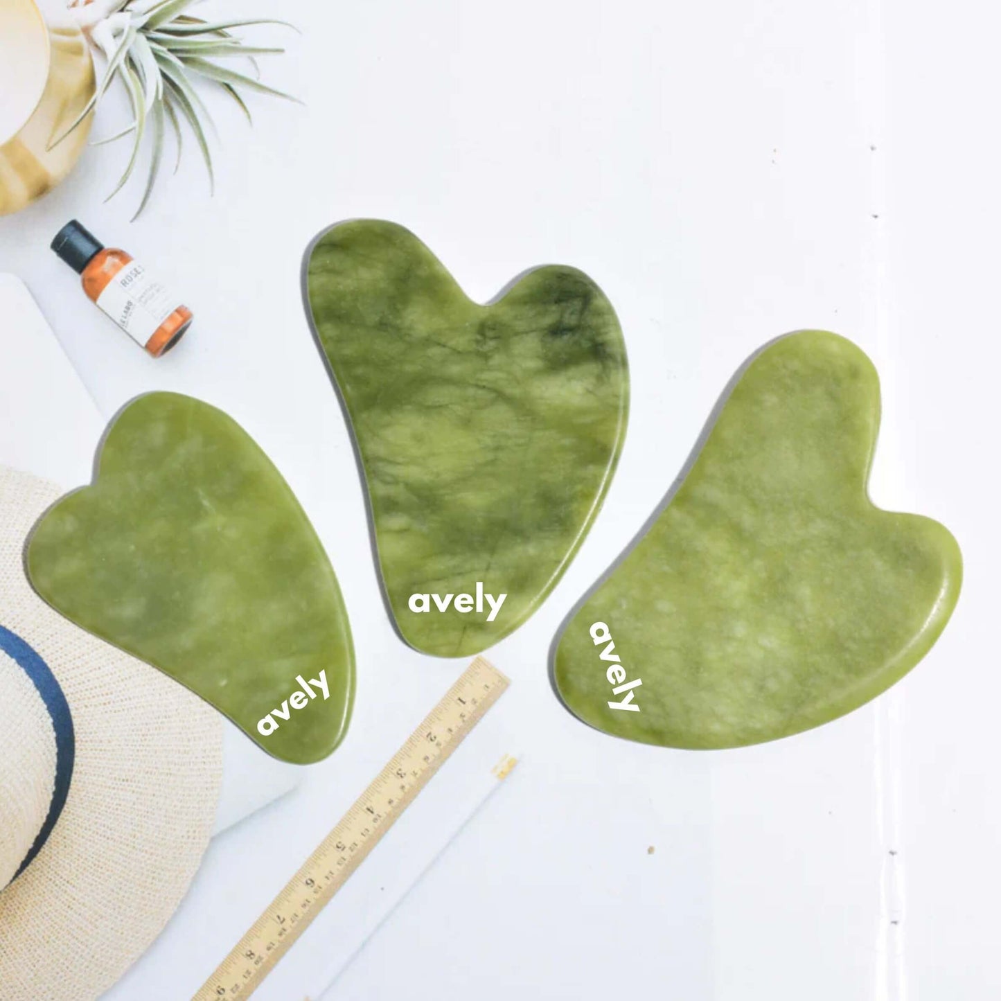 Avely Grönt Harmoni Jade Gua Sha-set
