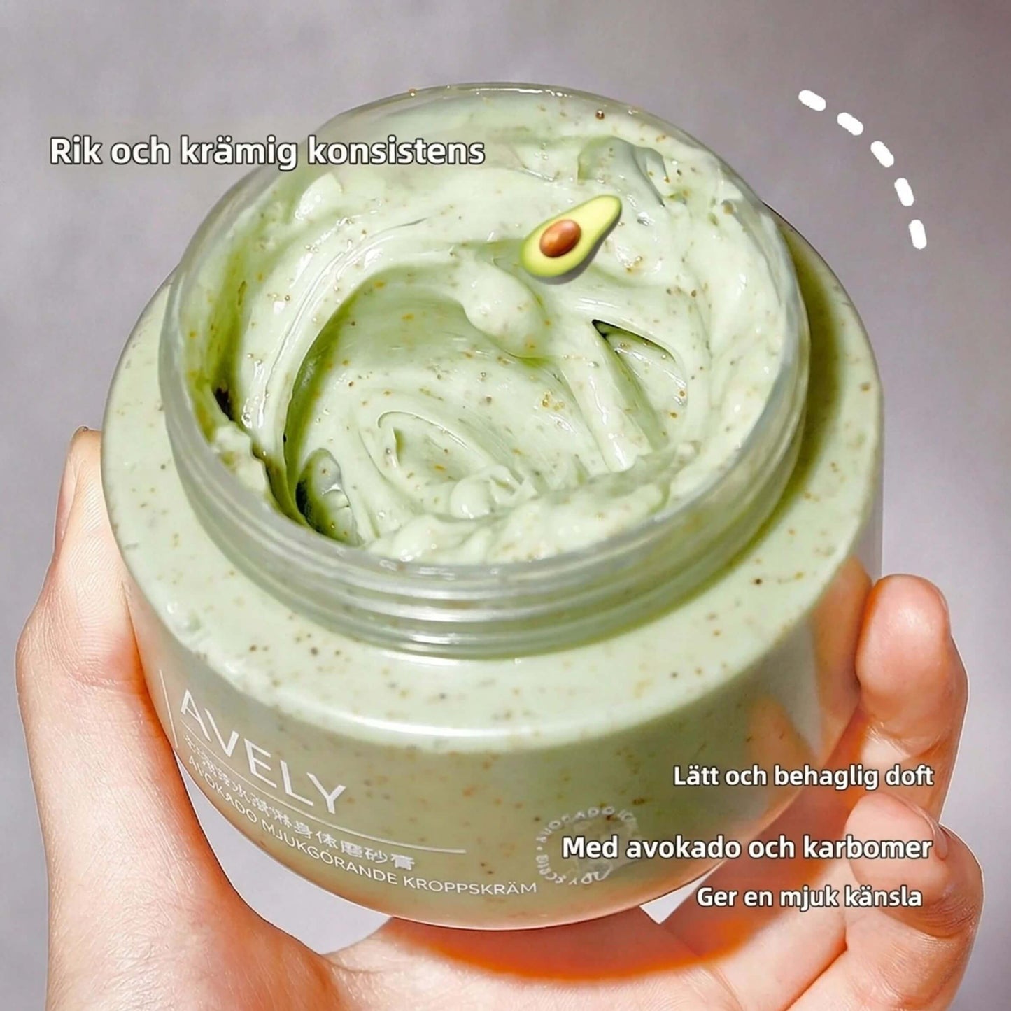 Avely Avocado Whip kroppsskrubbkräm (250 g)