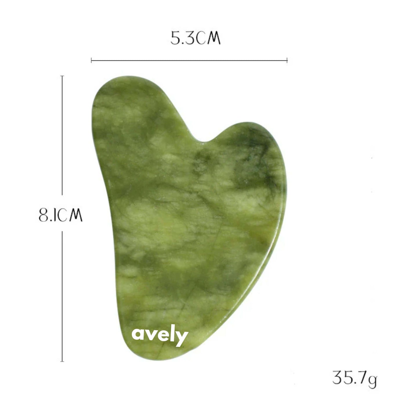 Avely Grönt Harmoni Jade Gua Sha-set