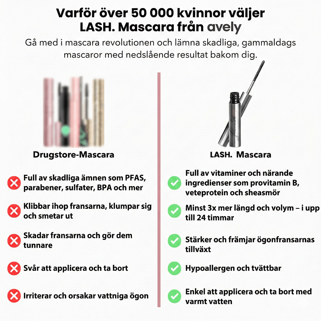 LASH. | Naturlig, förlängande och närande mascara (1+1 GRATIS)