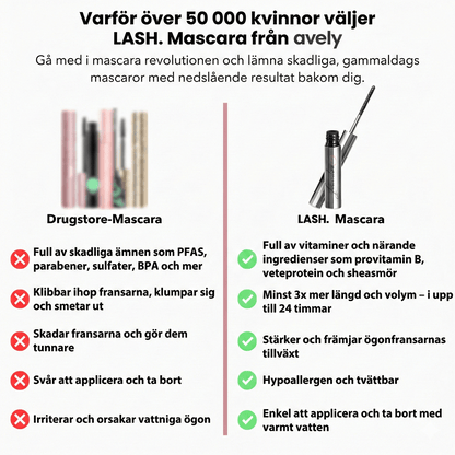 LASH. | Naturlig, förlängande och närande mascara (1+1 GRATIS)